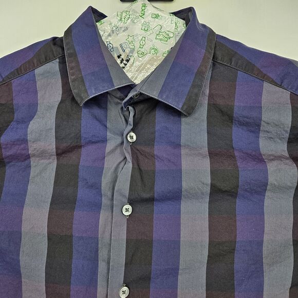 Paul Smith The Byard Shirt Mens 17 43 Checkered Button Up Long Sleeve Italy - Picture 2 of 13